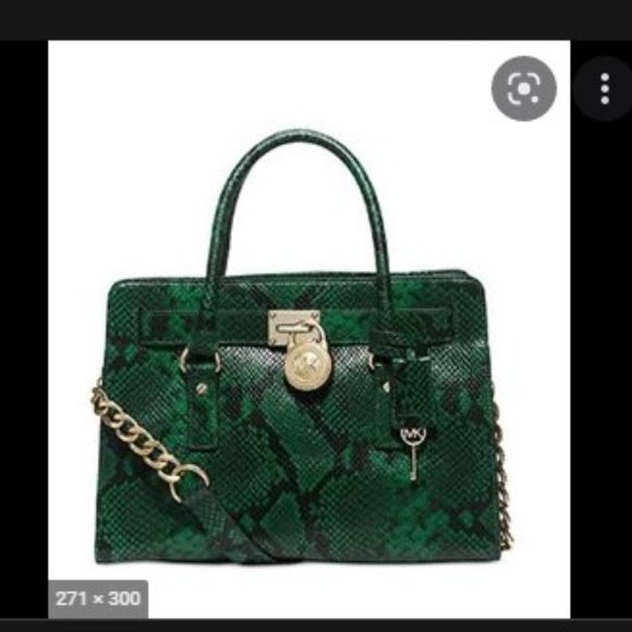 Michael Kors Hamilton Python Embossed Leather NWT - Picture 1 of 4